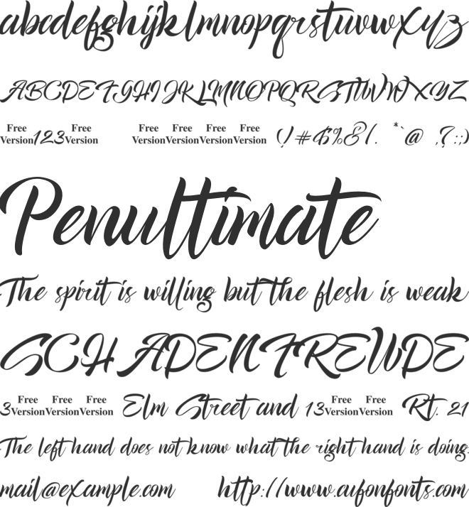 Good Morning font preview