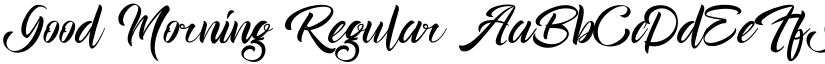 Good Morning Regular font