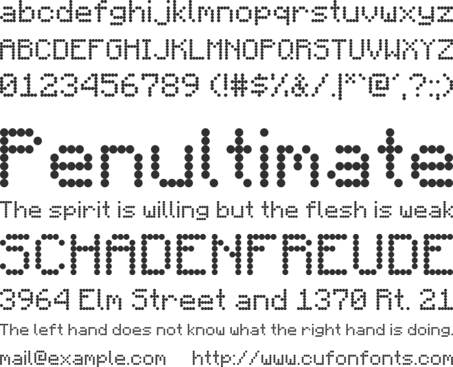 Minecart LCD font preview