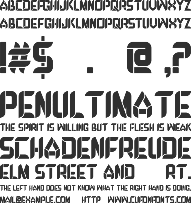 DEBROSEE font preview