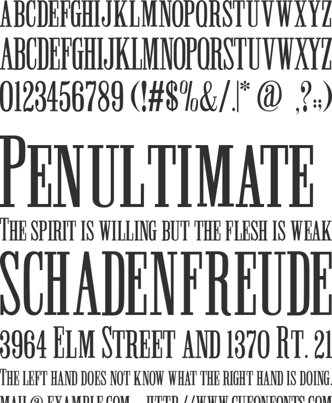 Winchester Caps font preview