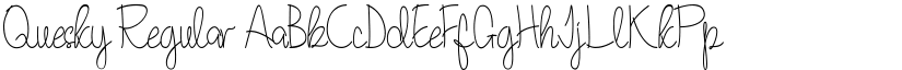 Quesky Regular font