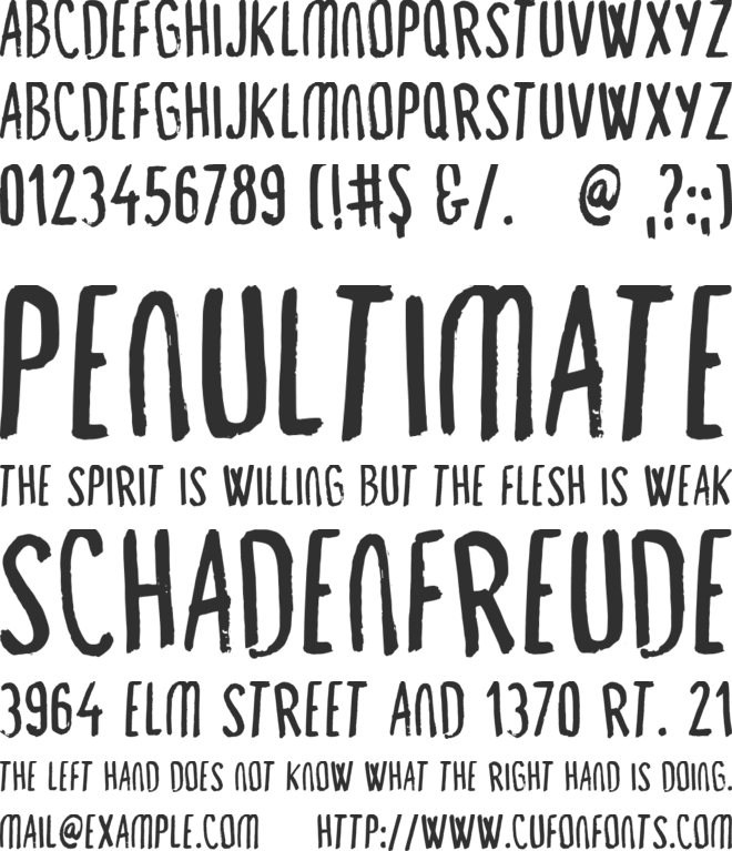 Capital Dry Brush font preview