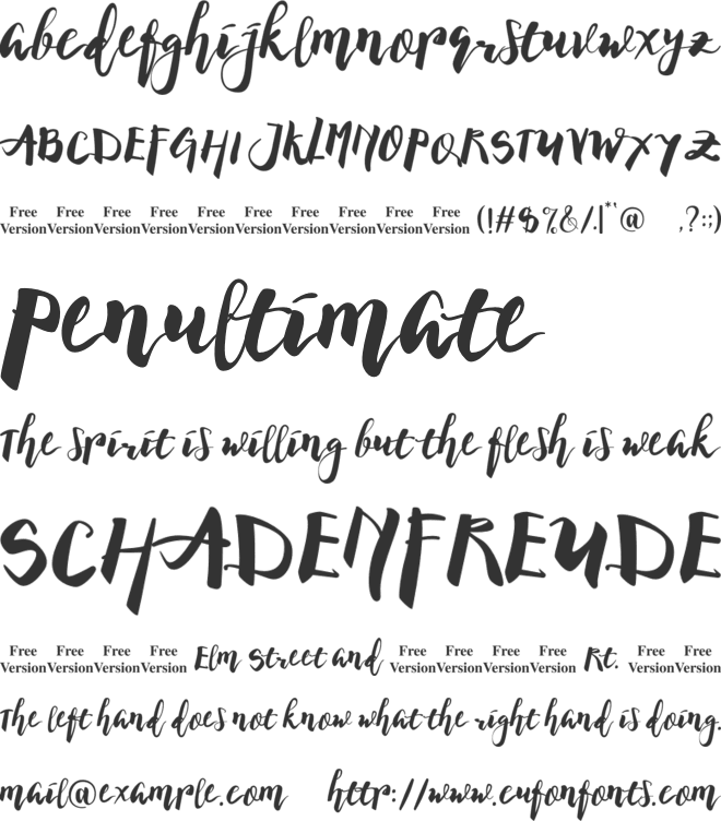 Barokatt font preview