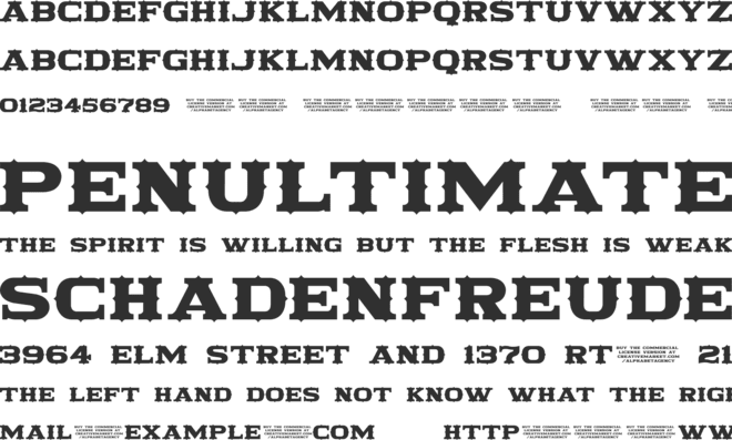 PEACEMAKER FV font preview