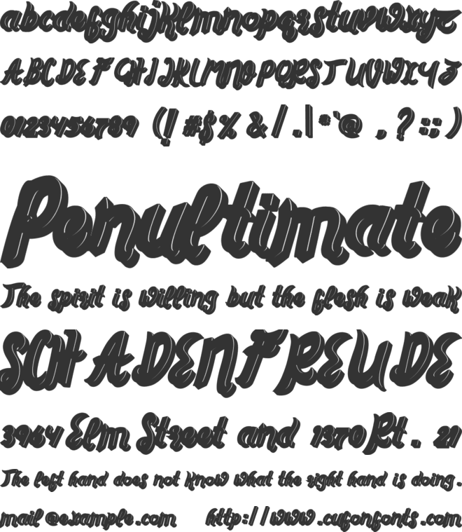 Sakuwek font preview