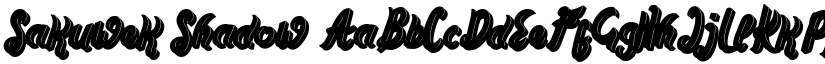 Sakuwek Shadow font
