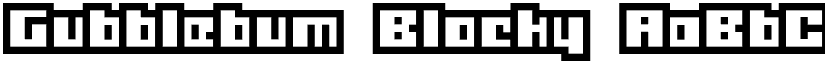Gubblebum Blocky font