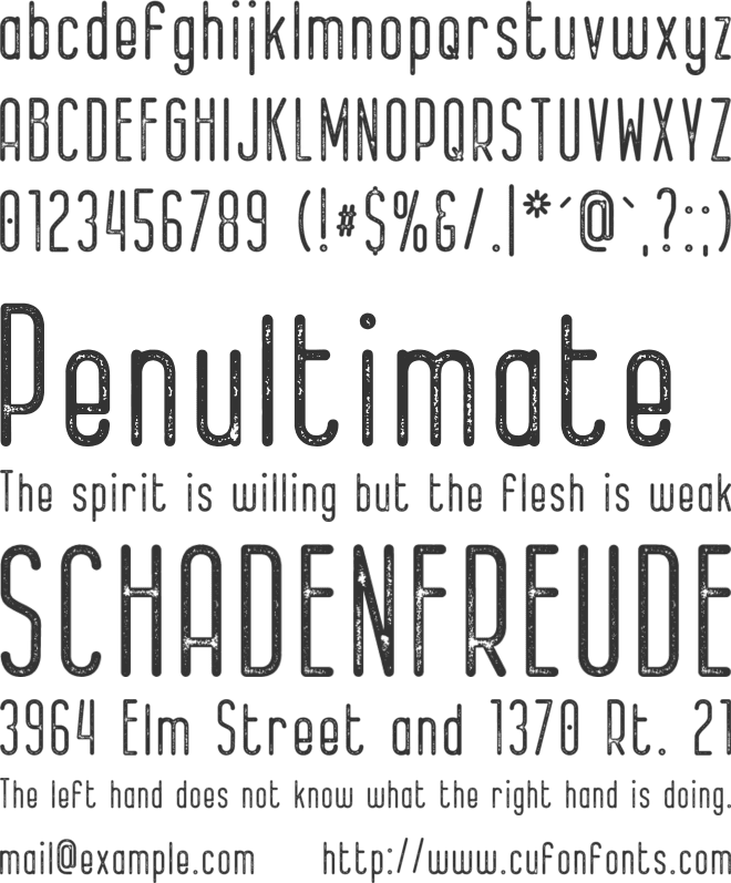 Bernound font preview