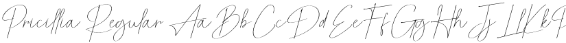 Pricillia Regular font