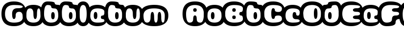 Gubblebum font