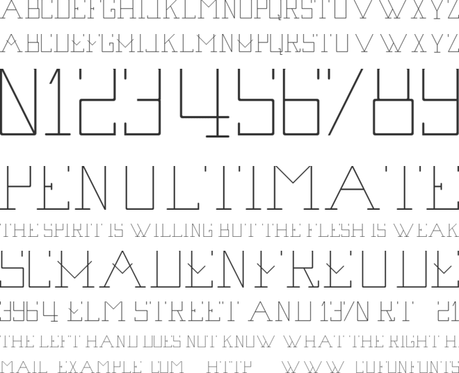 Second Base Line font preview