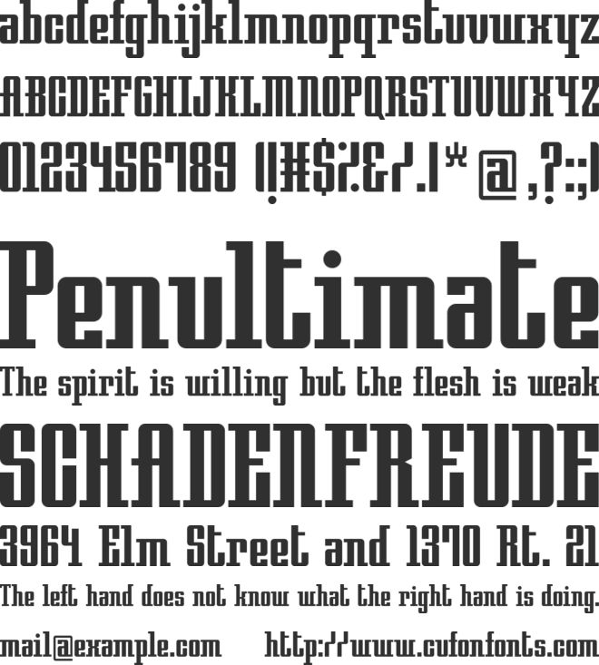 Night Train 315 font preview