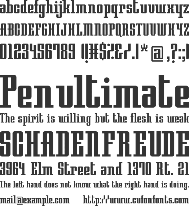 Night Train 315 font preview