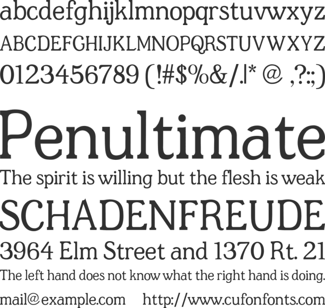 JF Shill font preview