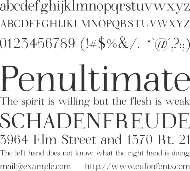 Walina font preview