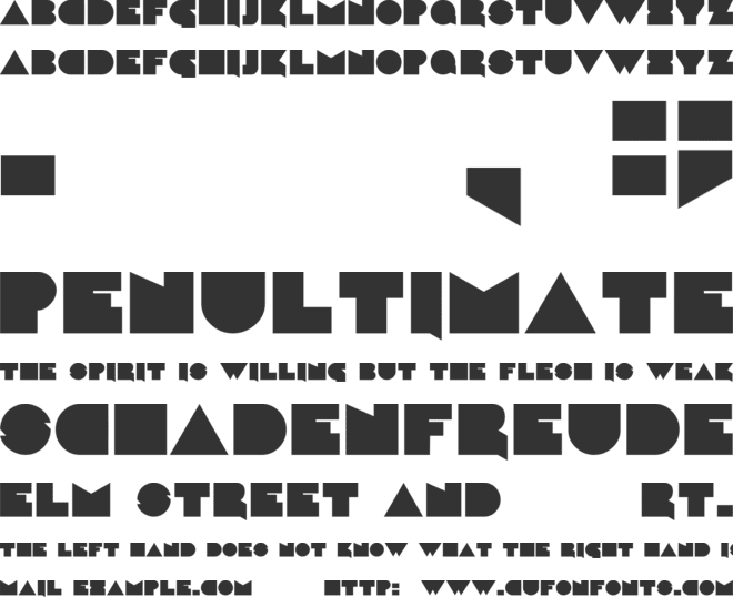 Caligari font preview