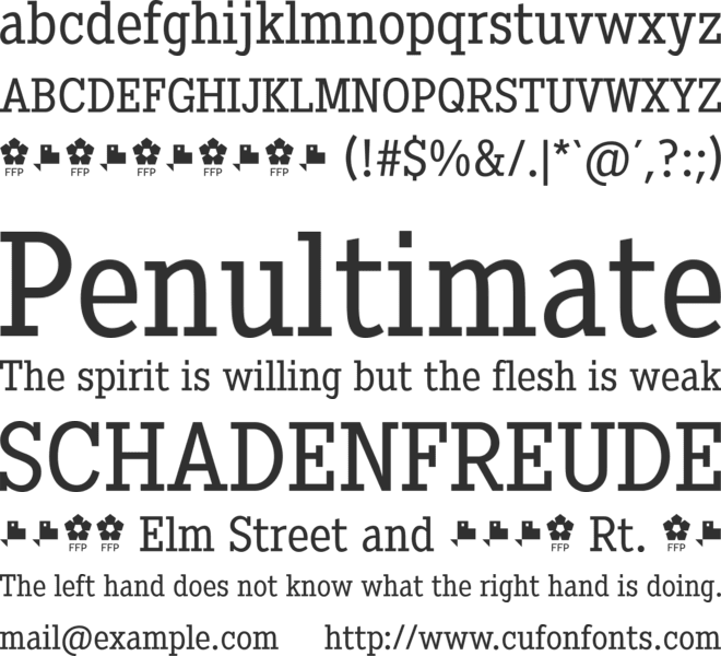 Pentay font preview