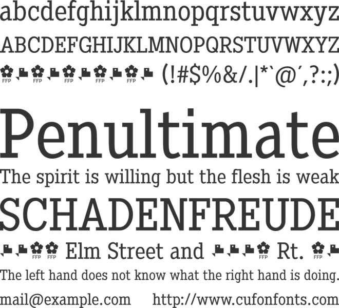 Pentay font preview