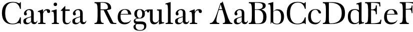 Carita Regular font