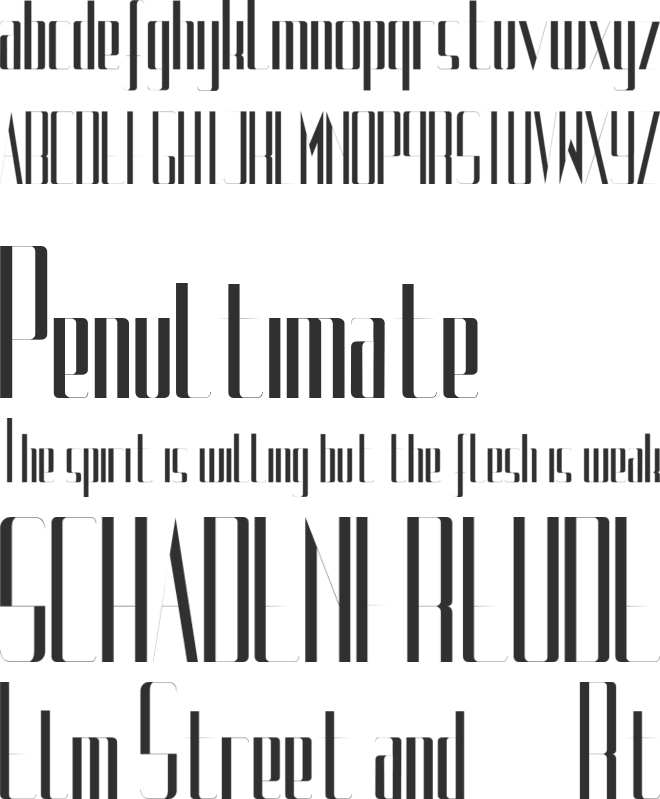 Uptight font preview
