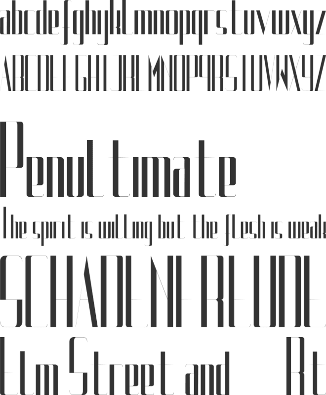 Uptight font preview