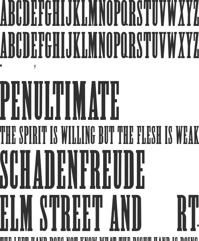 Poster Slab Caps font preview