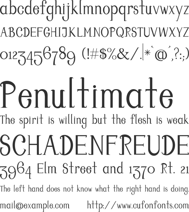 Walking Around font preview
