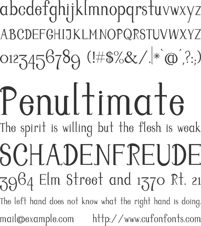 Walking Around font preview