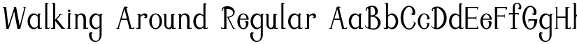 Walking Around Regular font