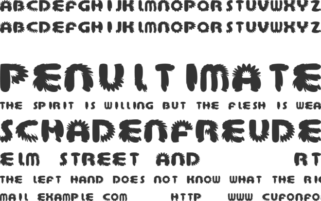 Aztec Bouffon font preview