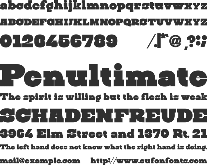 Steampunk font preview