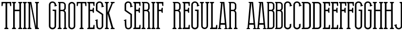 Thin Grotesk Serif Regular font