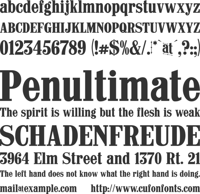 CastlePressNo1 font preview