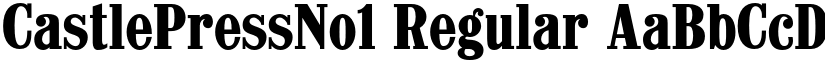 CastlePressNo1 Regular font