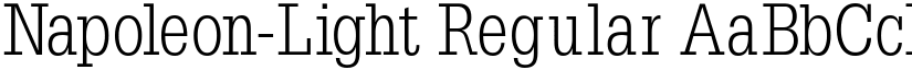 Napoleon-Light Regular font