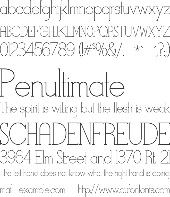 StymieStylus font preview