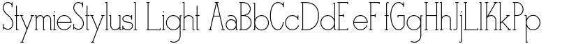 StymieStylus1 Light font