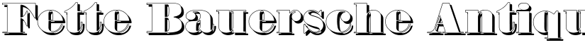 Fette Bauersche Antiqua Shaddow  UNZ Pro Regular font
