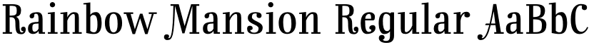 Rainbow Mansion Regular font