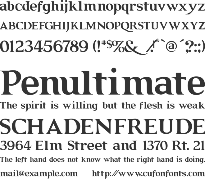 GRENDEL font preview