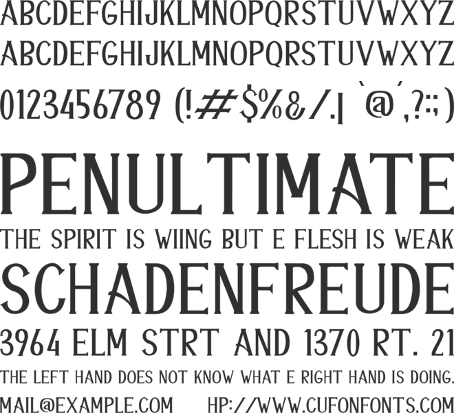 ANTENNA font preview