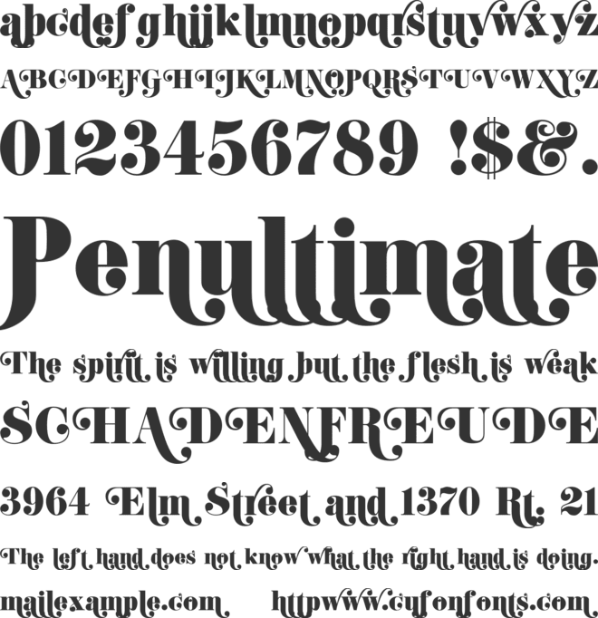 K22 Didoni Swash font preview