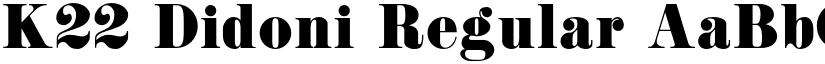 K22 Didoni Regular font