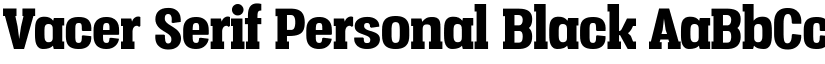 Vacer Serif Personal Black font
