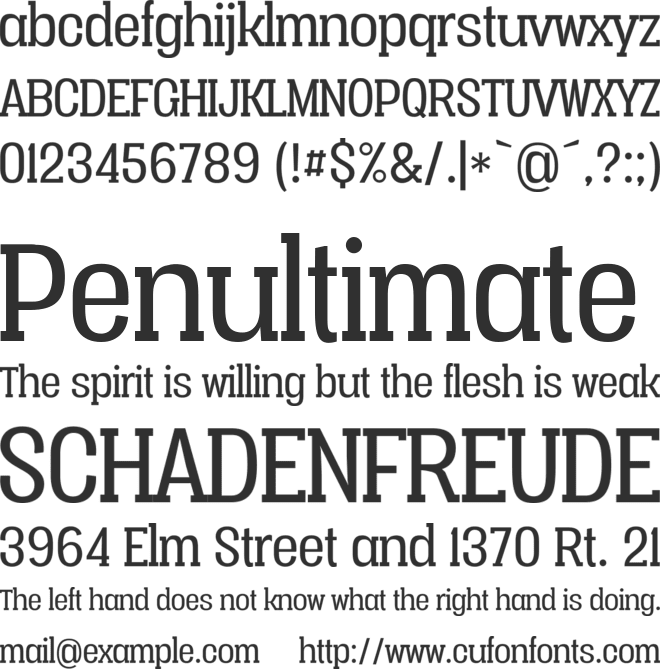 Vacer Serif Personal font preview