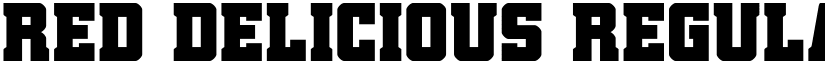 Red Delicious Regular font