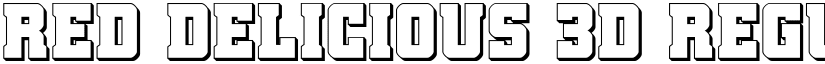 Red Delicious 3D Regular font