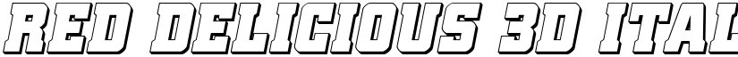 Red Delicious 3D Italic Italic font