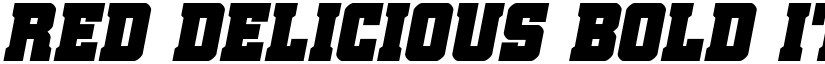 Red Delicious Bold Italic Bold Italic font